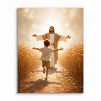 Cuadro Corro a sus brazos (niño)